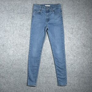 Levis 720 Super Skinny Denim Jeans Womens Size 27(26x28) Blue Washed Red Tab